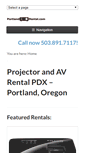 Mobile Screenshot of portlandprojectorrental.com